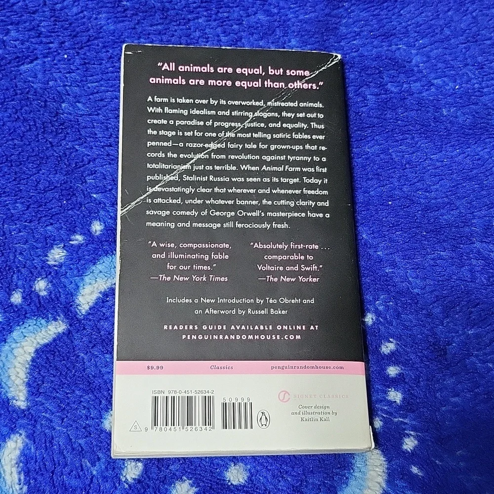 Animal Farm by George Orwell — Pink & Black Cover Paperback